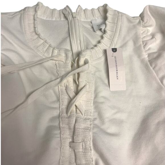 Anthropologie Sundays TORY Lounge Knit Jumpsuit | Sz S, Cream White NEW $211 - Picture 5 of 10